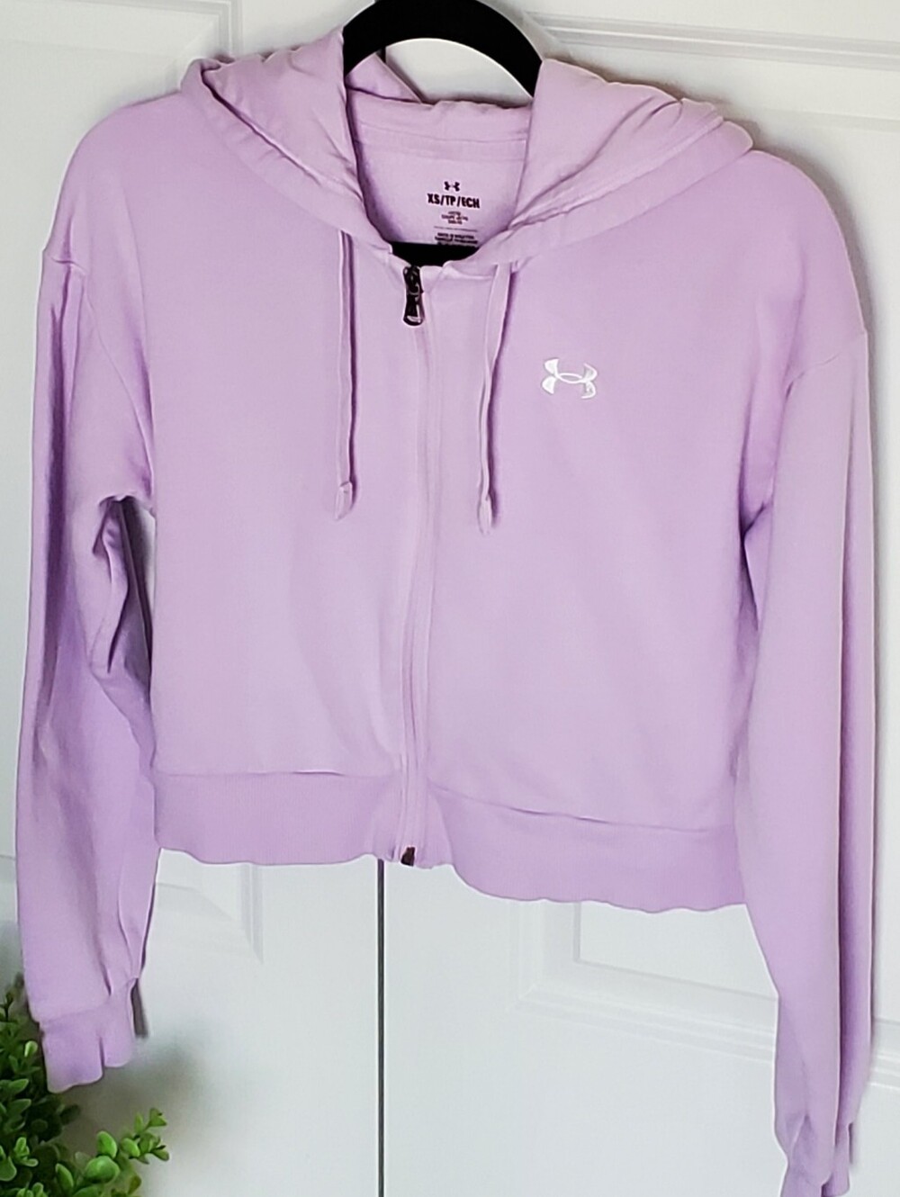 Under Armour Lavender Cropped Zip Hoodie